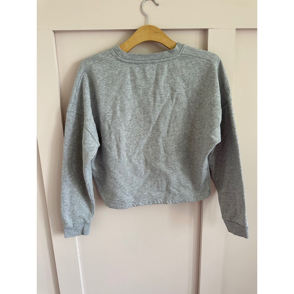 Banana Republic Womens Gray Cropped Crewneck Sweatshirt Pullover Size S - Picture 2 of 6